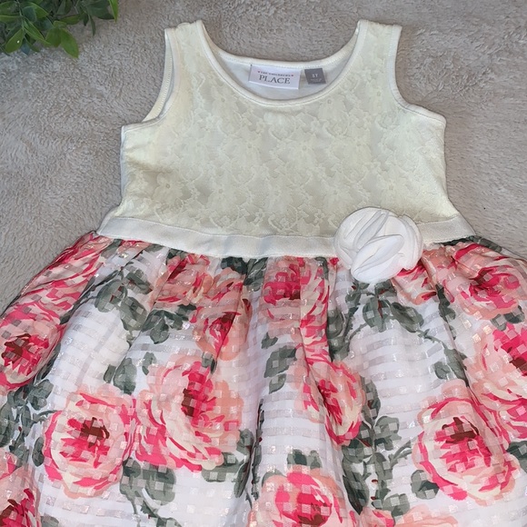 Children’s Place 3T Ivory & Pink Lace Tank Dress EUC - Picture 12 of 12